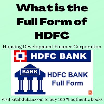 What is the Full Form of HDFC