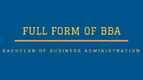 What is the Full Form of BBA